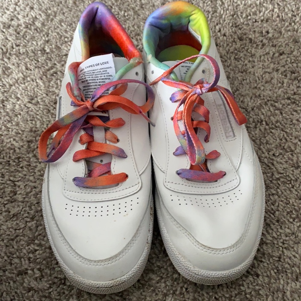 rainbow pride edition club c reebok sneakers